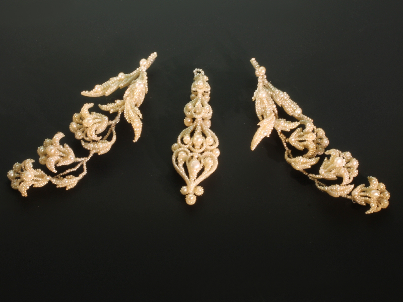 Georgian woven natural seed pearl parure necklace pendant brooches pre Victorian (image 32 of 50)